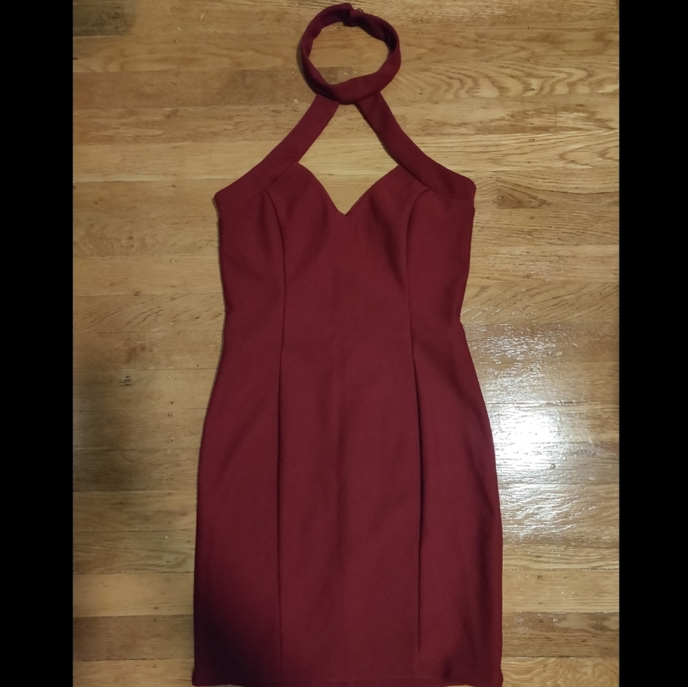 Maroon Mini Dress
